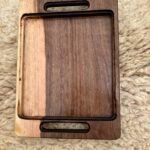 Plateau de Service en Bois Bicolore